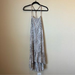Anthropologie Gray Patterned Midi Dress